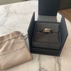 Size 8 DAVID YURMAN sterling crossover Buckle Ring